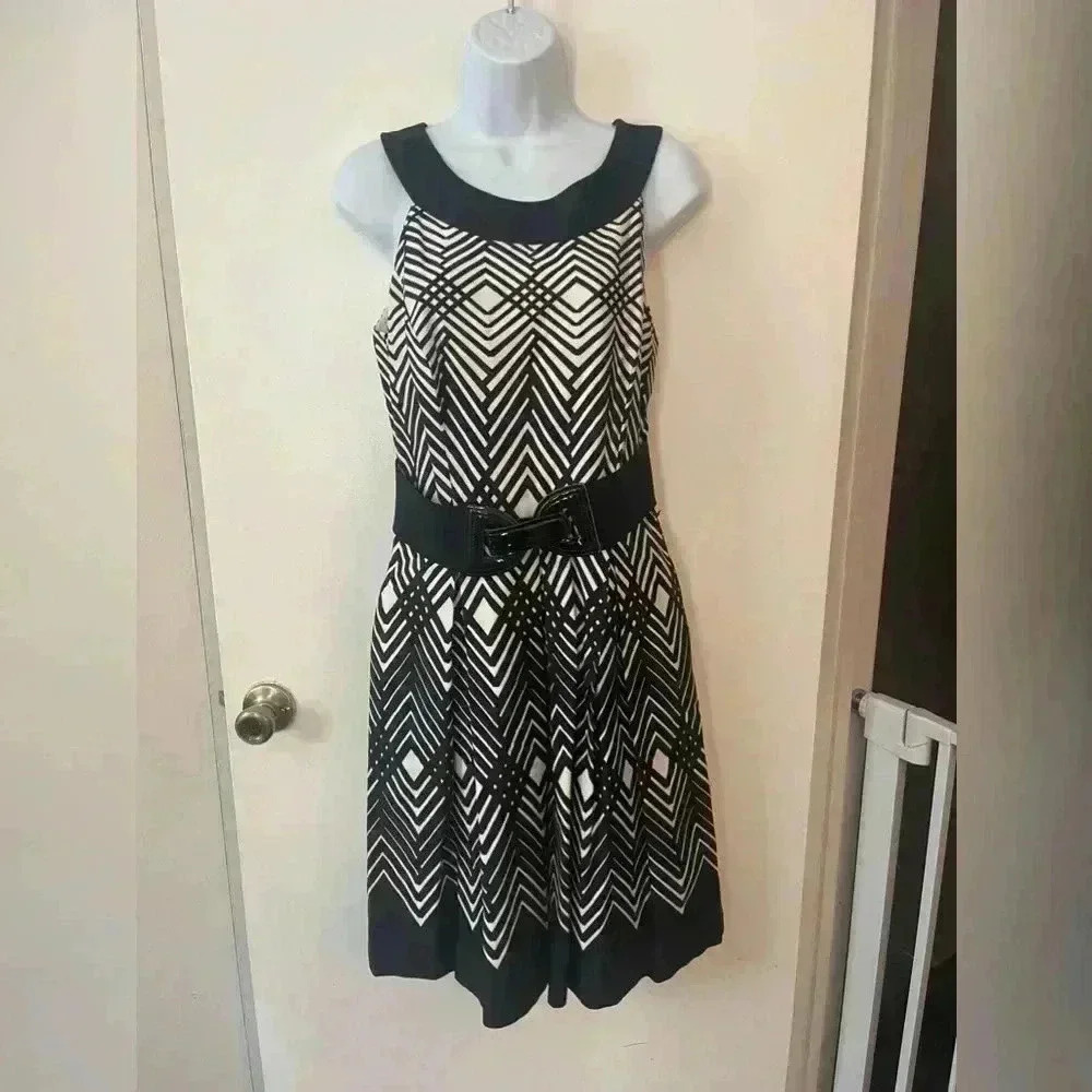 White House Black Market Belted Dress